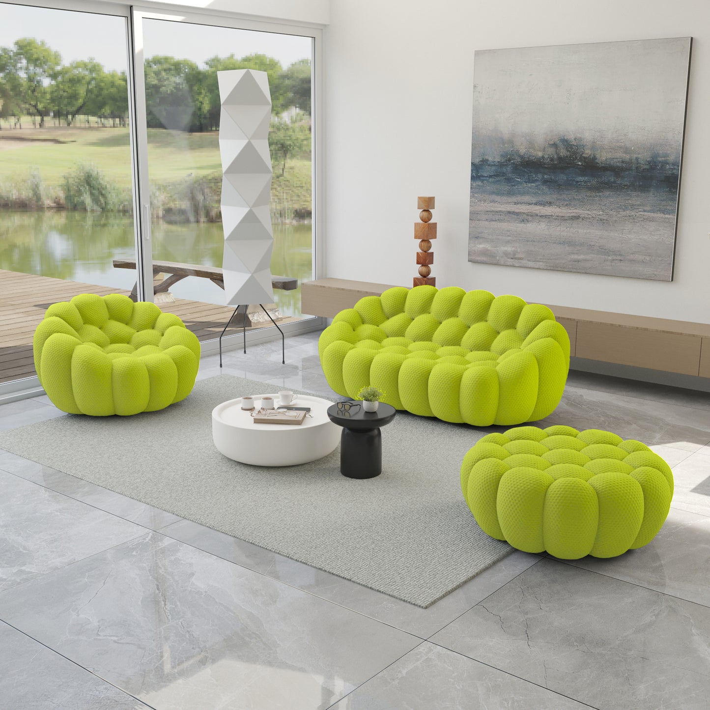 Tuffato Chair + Two Seater + Ottoman