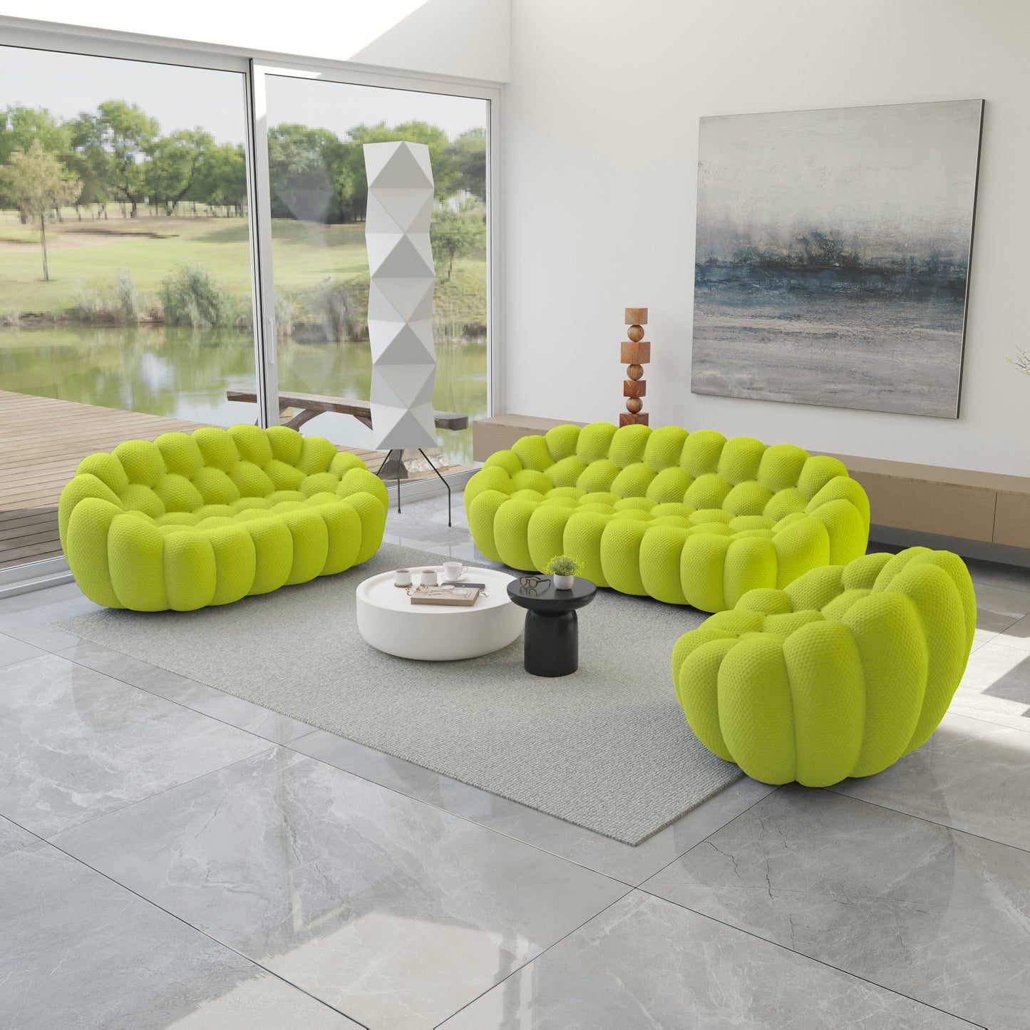 Tuffato Chair + Two Seater + Three Seater