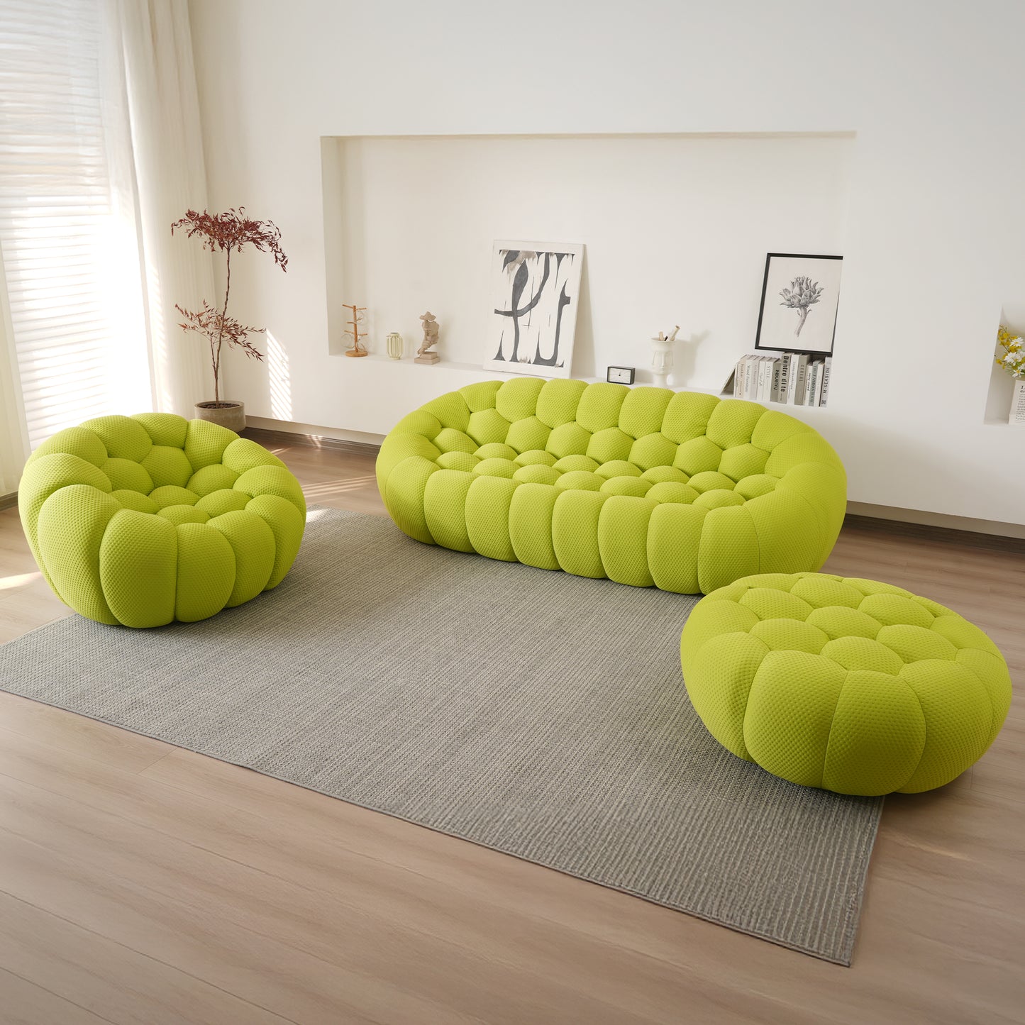 Tuffato Chair + Three Seater + Ottoman