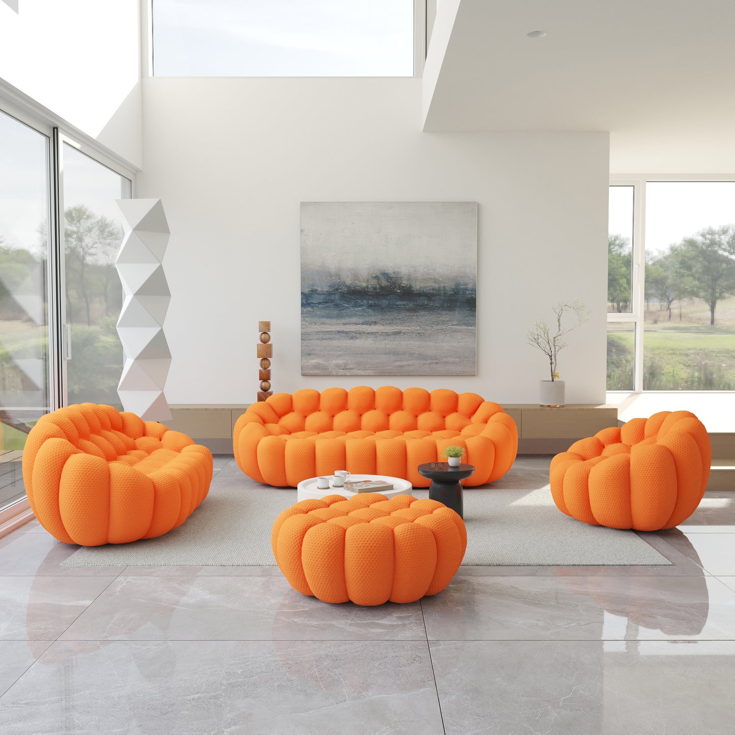 Tuffato Chair + Two Seater + Three Seater + Ottoman