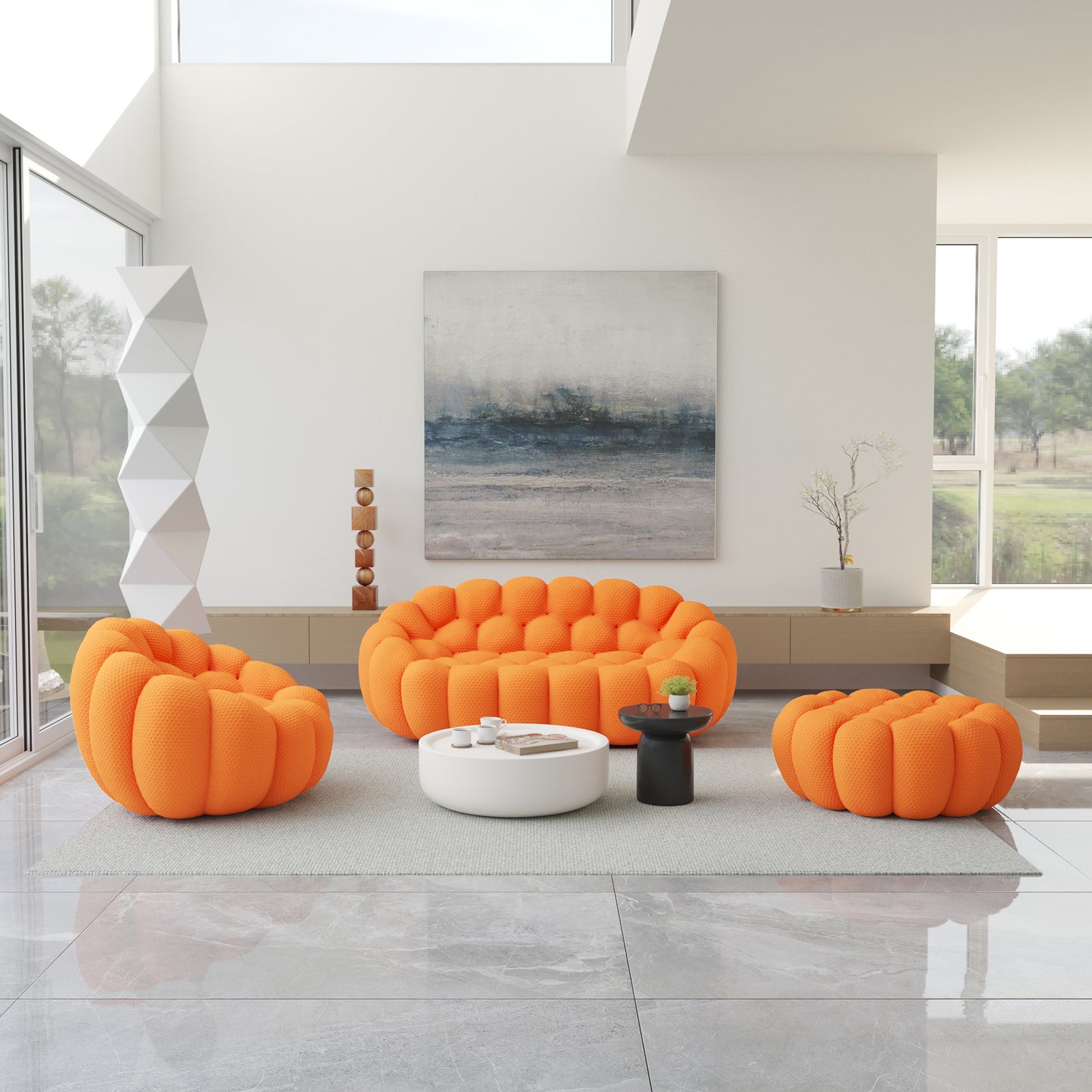 Tuffato Two Seater + Three Seater + Ottoman