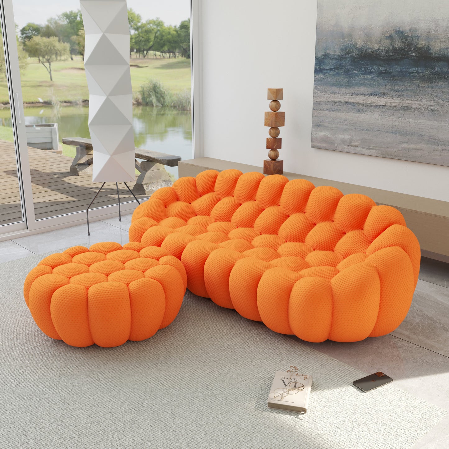 Tuffato Three Seater + Ottoman