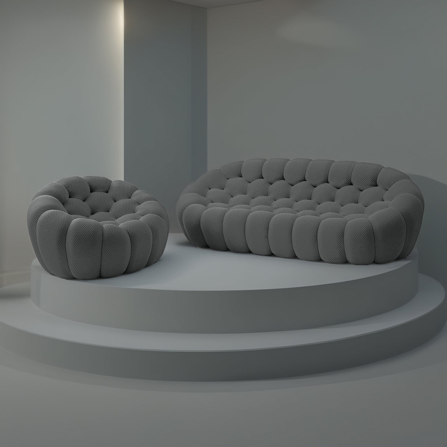 Tuffato Chair + Three Seater