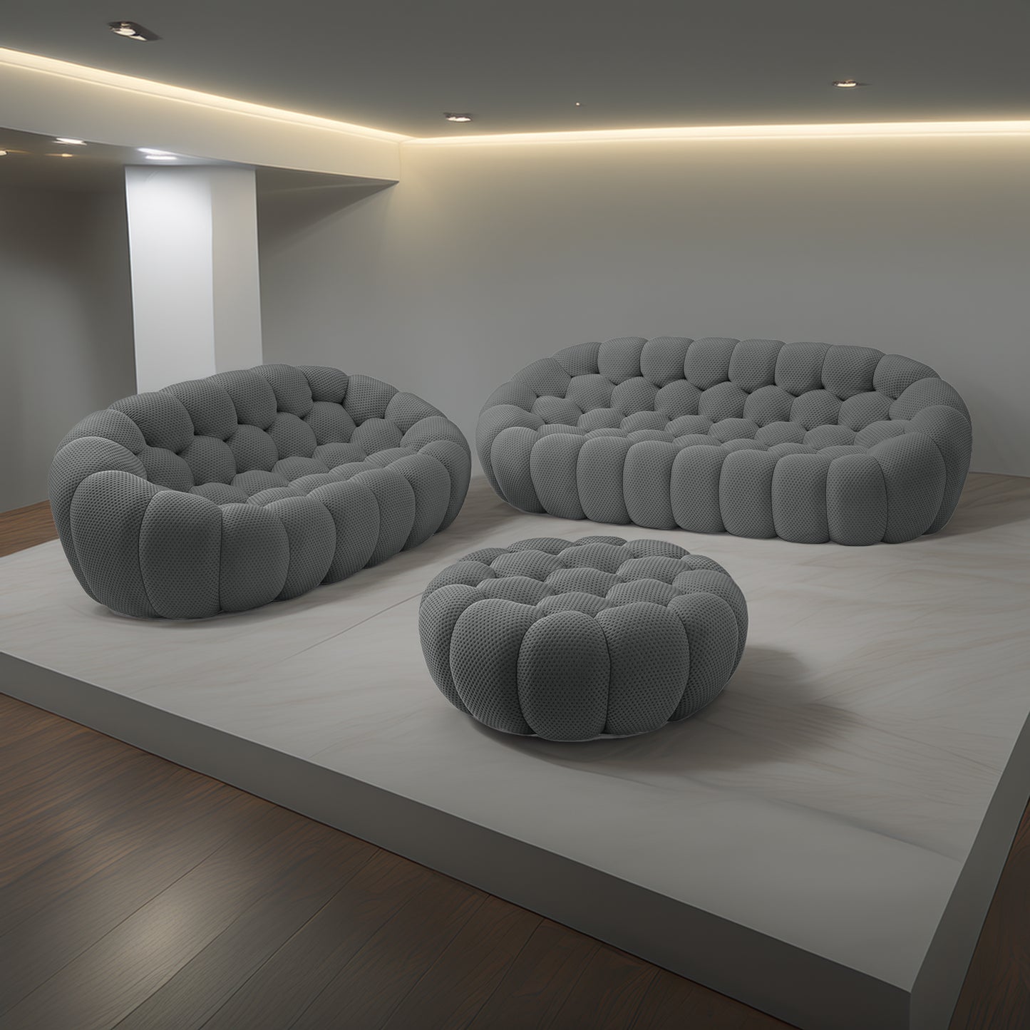 Tuffato Two Seater + Three Seater + Ottoman