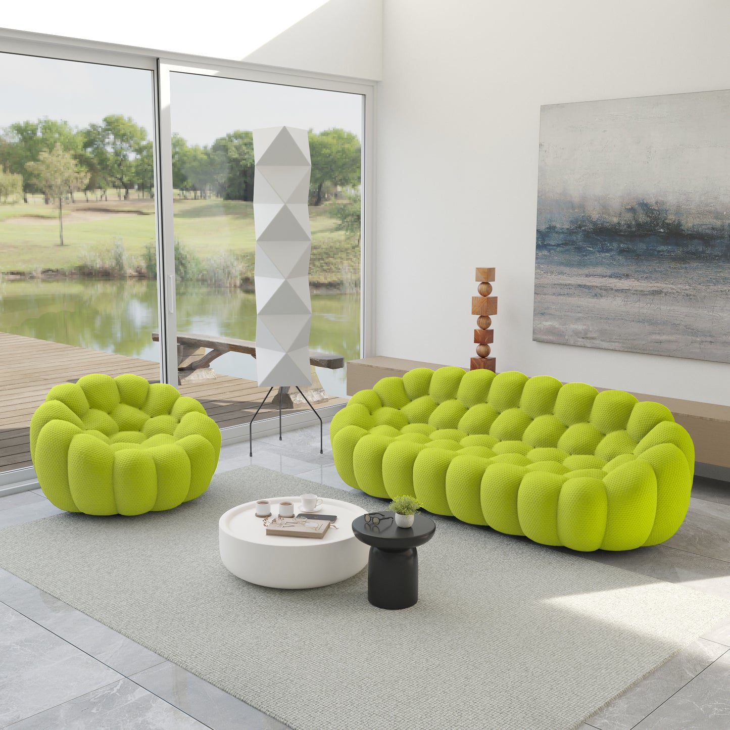 Tuffato Chair + Three Seater