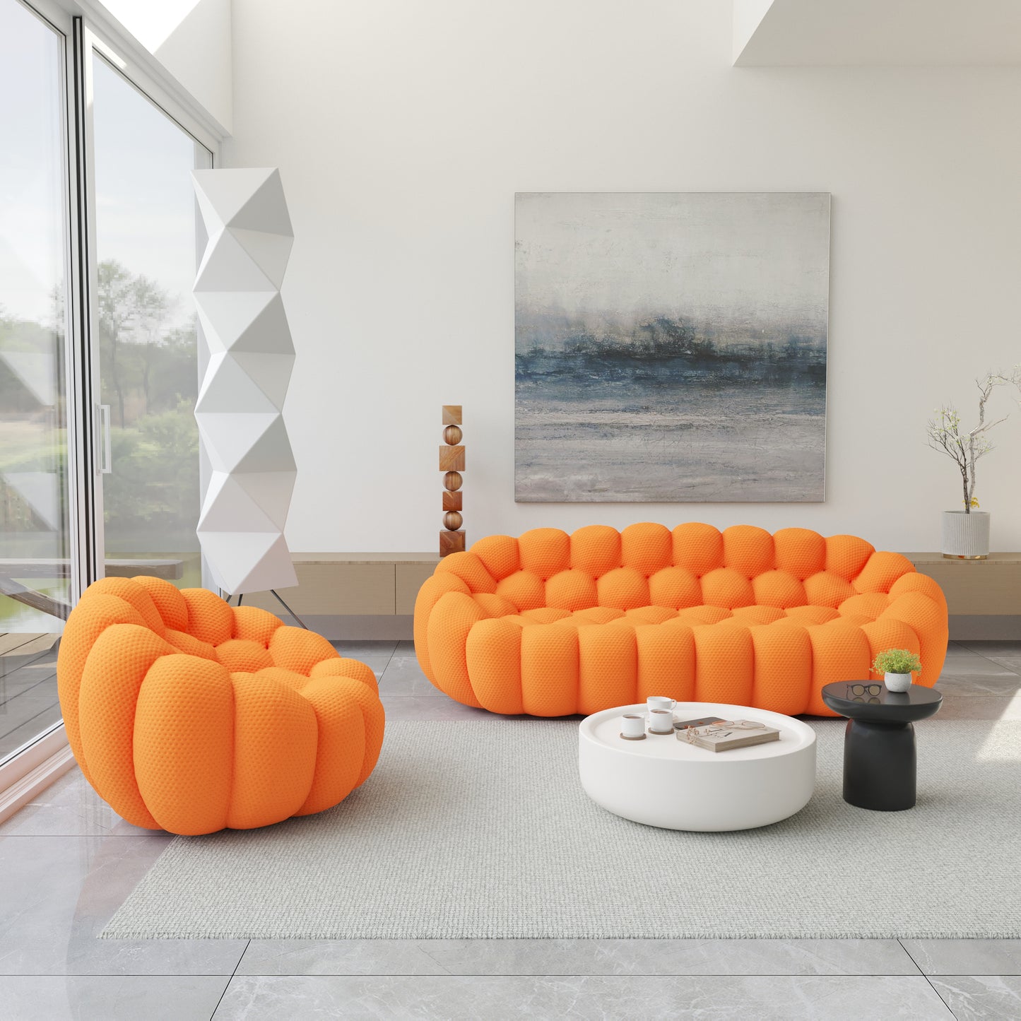 Tuffato Chair + Three Seater