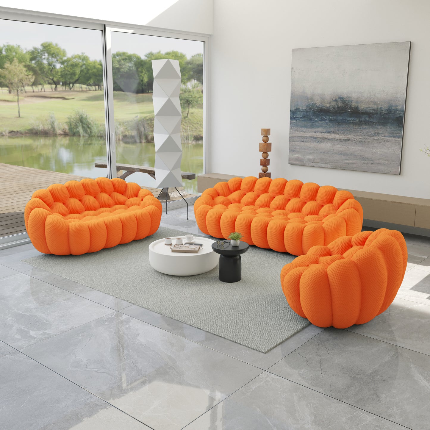 Tuffato Chair + Two Seater + Three Seater