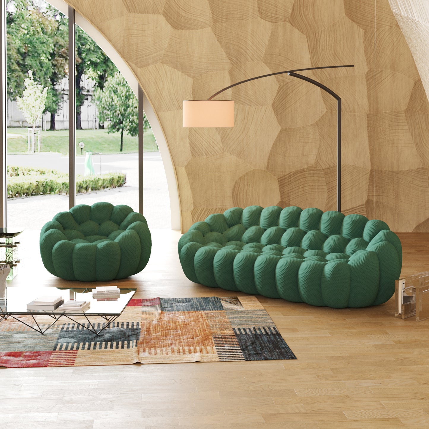 Tuffato Chair + Three Seater