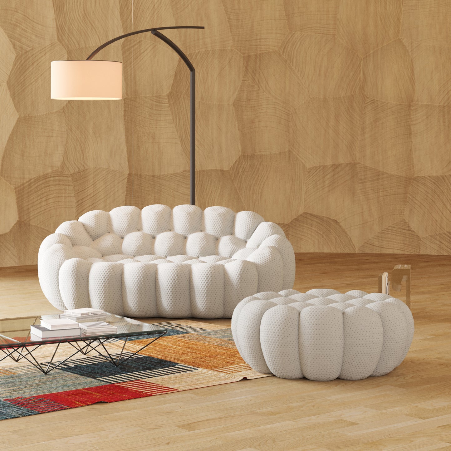 Tuffato Two Seater + Ottoman