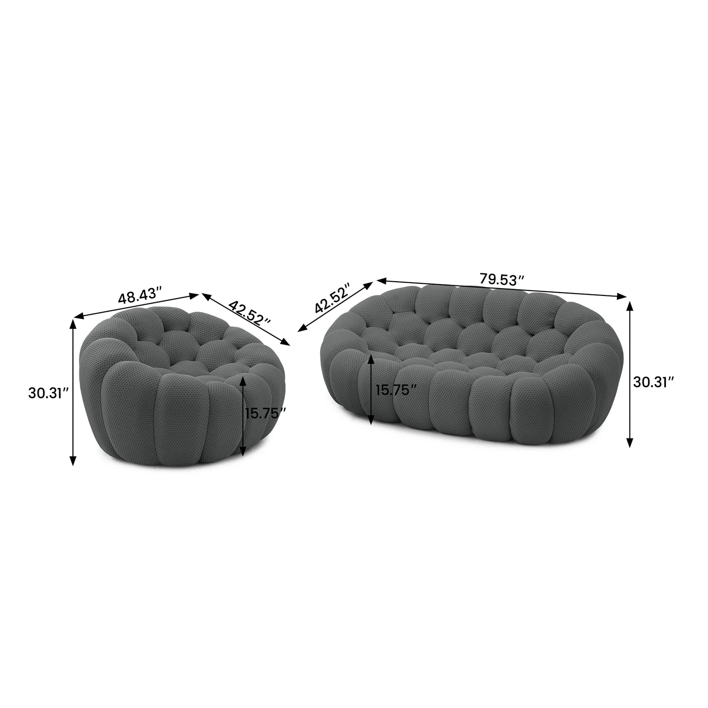 Tuffato Chair + Two Seater