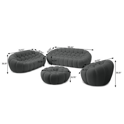 Tuffato Chair + Two Seater + Three Seater + Ottoman
