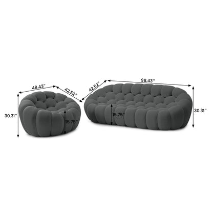 Tuffato Chair + Three Seater