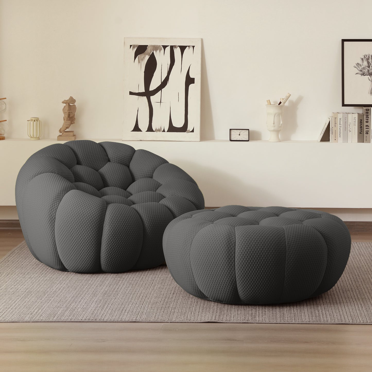 Tuffato Chair + Ottoman