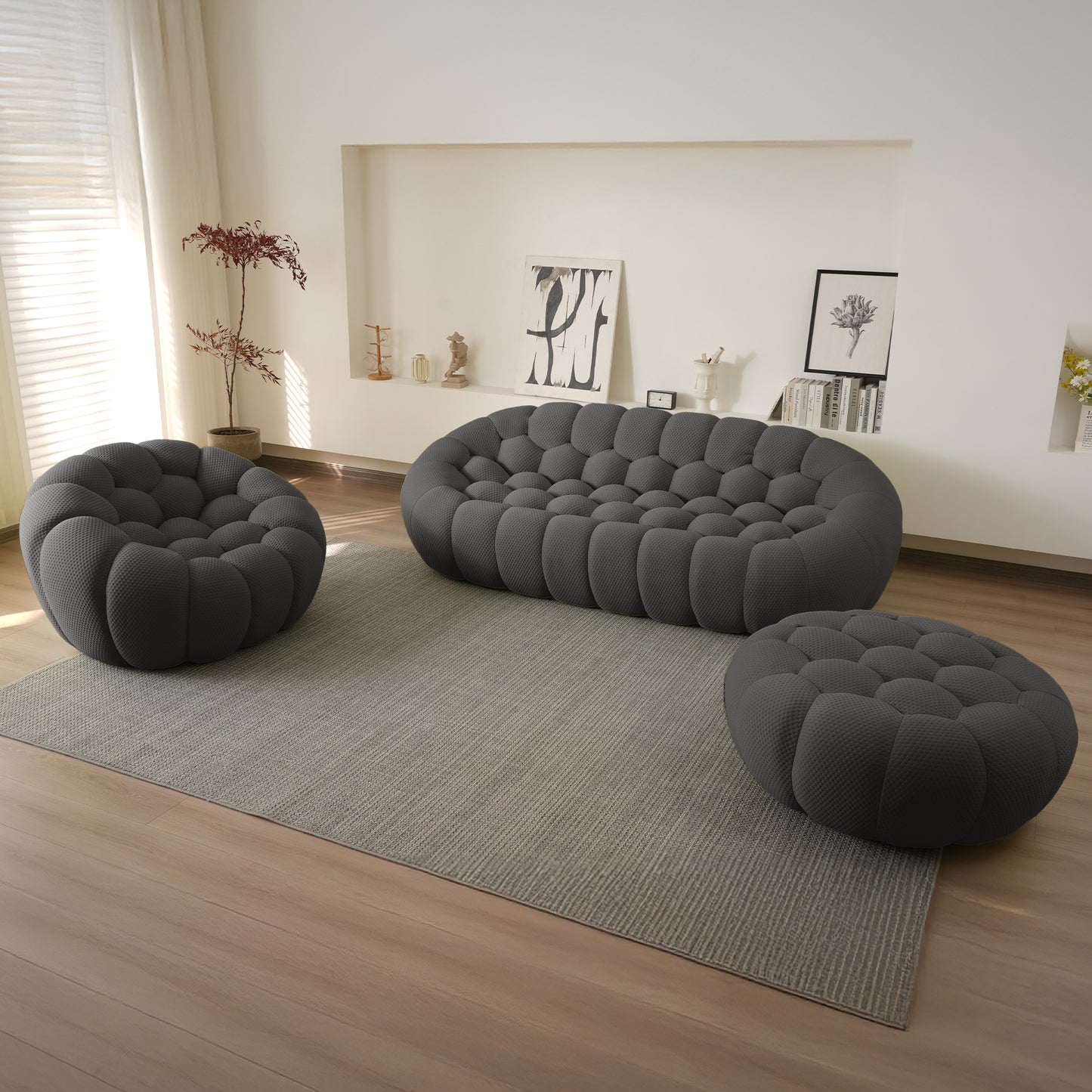 Tuffato Chair + Three Seater + Ottoman